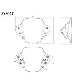 Saute-vent Yamaha MT-09 2021+ / Rizoma ZYF047B