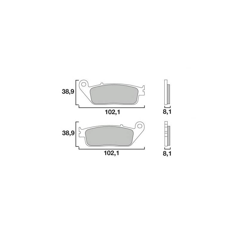 PLAQUETTES DE FREINS BREMBO 07074XS