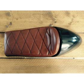 SELLE CAFE RACER CHOCOLAT BROWN TYPE 40 L : 60cms