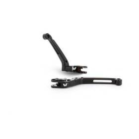 Leviers V-PARTS repliables 177mm taillé masse noir par paire