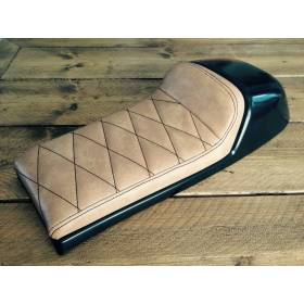 SELLE CAFE RACER SEAT VINTAGE BROWN TYPE 23 L : 60cms