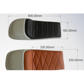 SELLE CAFE RACER SEAT VINTAGE BROWN TYPE 23 L : 60cms