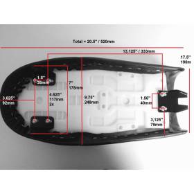 SELLE CLASSIC BRAT BLACK TYPE 42 L : 52cms