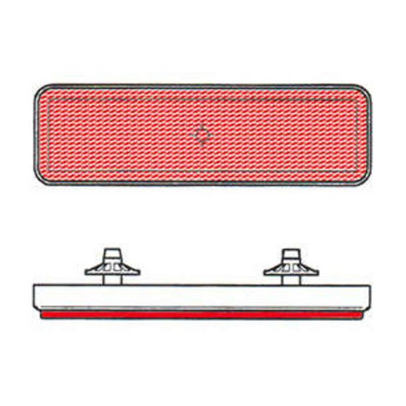 Catadioptre V PARTS rectangulaire rouge