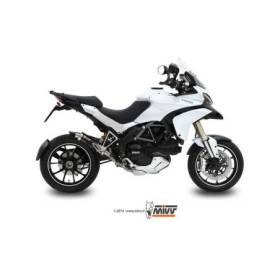 Silencieux MIVV GP inox brossé noir Ducati Multistrada 1200