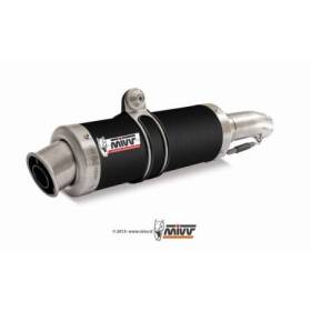 Silencieux double inox noir GP MIVV A.004.LXB / Aprilia RSV1000