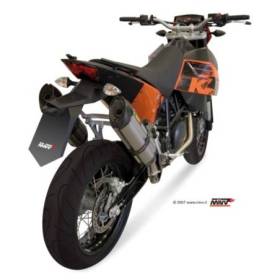 Silencieux double MIVV Suono inox/casquette carbone KTM 690 SM/SMC/SMR