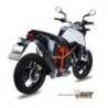 Silencieux MIVV Suono inox brossé noir/casquette carbone KTM 690 DUKE