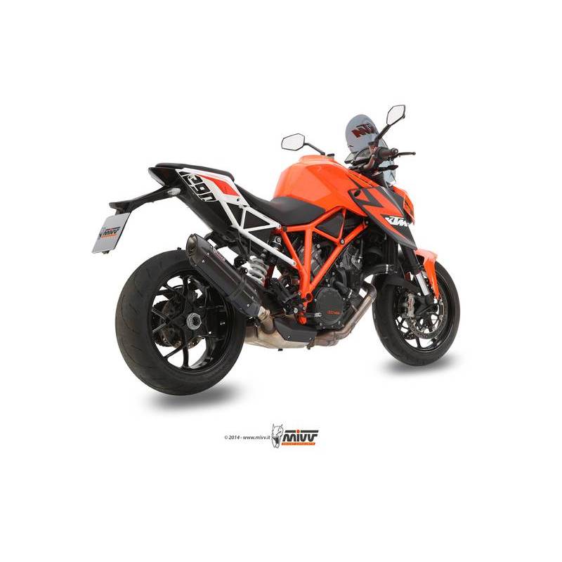 Silencieux MIVV Suono inox brossé noir/casquette carbone KTM 1290 Super Duke R