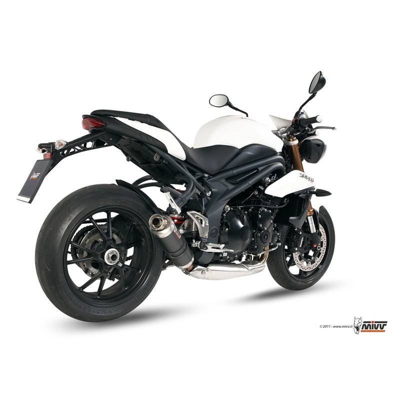 Silencieux Bas Homologué MIVV GP carbone - Triumph Speed Triple 1050 2011-2015