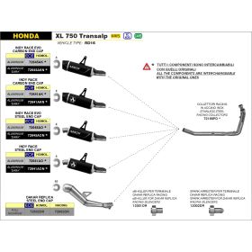 Silencieux homologué Euro5 Honda XL750 Transalp 2023+ / Indy Race EVO Arrow 72645AO-AON