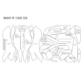 Kit film de protection peinture BMW R1300GS - PremiumShield Wunderlich 13700-300