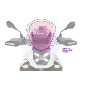 Bulle de carénage pour BMW R1300GS - Wunderlich Marathon Transparent