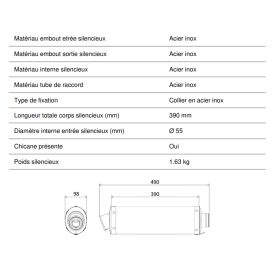 Silencieux inox homologué MIVV Y.002.LX1 / Yamaha FZS600 Fazer 1998-2003