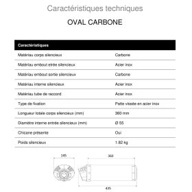 Silencieux carbone homologué MIVV UH.025.LE / Honda CBR1000RR 2004-2005