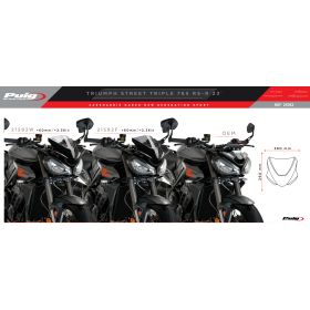 Bulle Triumph Street Triple 765 R/RS 2023 + / New Generation Sport Puig 21592