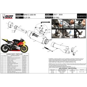 Silencieux GP PRO MIVV B.031.LXBP / BMW S1000RR 2017-2018