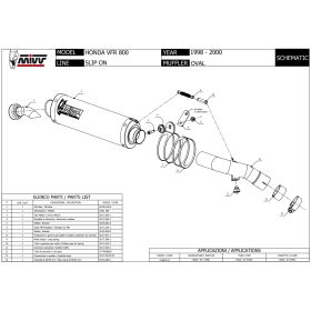 Silencieux Inox homologué MIVV H.006.LX1 / Honda VFR800 1998-2000