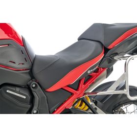 Selle pilote Ducati Multistrada V4 Rouge / Noire - Wunderlich Aktivkomfort Basse