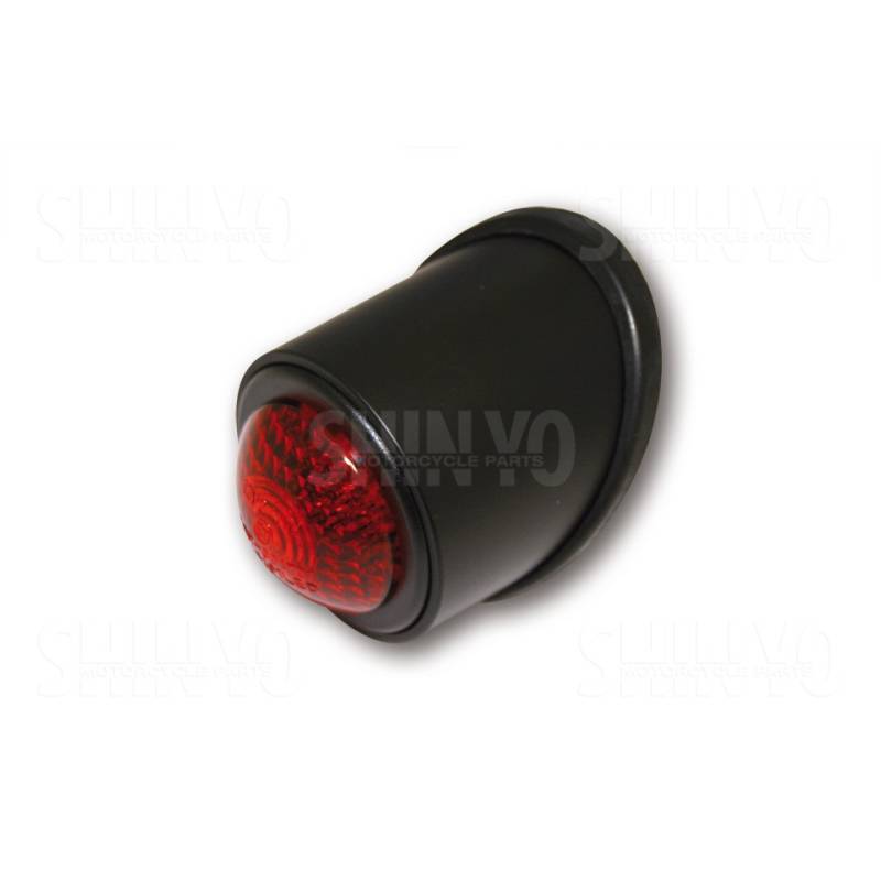 FEU ARRIERE A LED SHIN YO OLD SCHOOL TYPE 1 PVC NOIR AVEC LENTILLE ROUGE