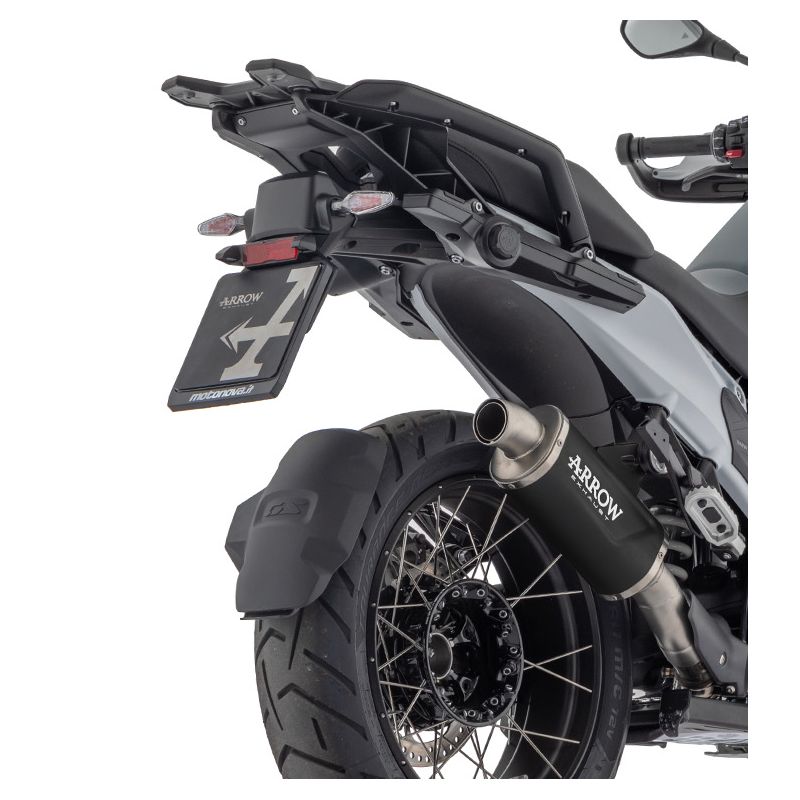 Silencieux homologué Arrow BMW R1300GS Indy Race Aluminium Dark Embout Inox - 72651AON