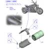 Support bombonne amortisseur arrière X-DIAVEL /  CNC Racing SA100