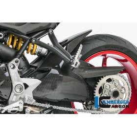 Couvercle de bras oscillant avec protection de chaîne supérieure brillant - Ducati Monster 1200 / S 2017 - Ilmberger Carbon