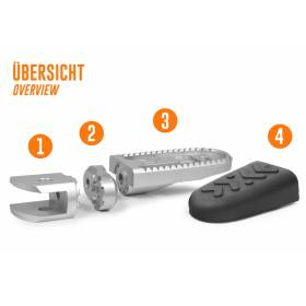 Wunderlich Adaptateur Vario EVO1 argent 30mm