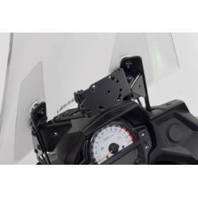 Support GPS pour cockpit Noir. Kawasaki Versys 650 (14-21).