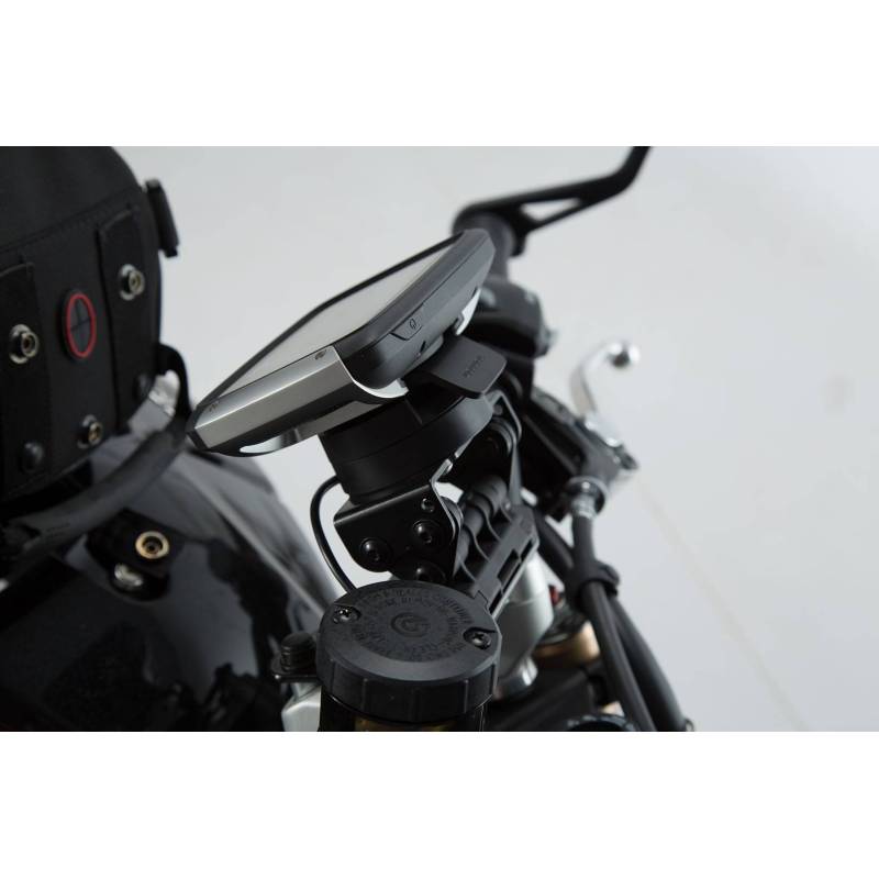 Support GPS pour guidon Noir. Triumph Speed Triple 1050 (10-).