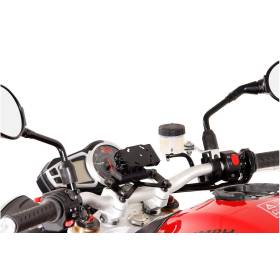 Support GPS pour guidon Noir. Triumph Speed Triple 1050 (10-).