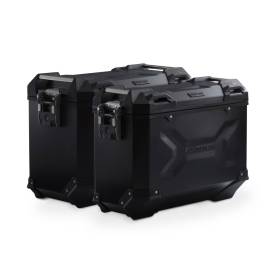 Kit valises en aluminium TRAX ADV Noir. 45/37 l. Tiger 1200 Rally Pro/GT/GT Pro.