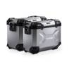 Kit valises en aluminium TRAX ADV Argent. 45/37 l. Tiger 1200 Rally Pro/GT/GT Pro.