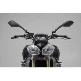 Protège-leviers Noir. Triumph Street Triple 675.