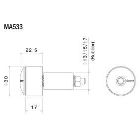EMBOUTS DE GUIDON RIZOMA 533