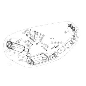 Ligne Yamaha YZF-R9 Akrapovic S-Y9R17-HAPT