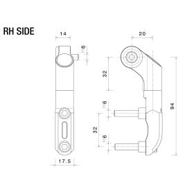 Adaptateurs Rétroviseurs sur Guidon T-MAX 560 - RIZOMA BS769B