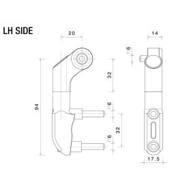 Adaptateurs Rétroviseurs sur Guidon T-MAX 560 - RIZOMA BS769B
