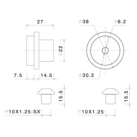Kit d'Adaptateurs pour Rétroviseurs Rizoma End Mount – Réf. BS738B
