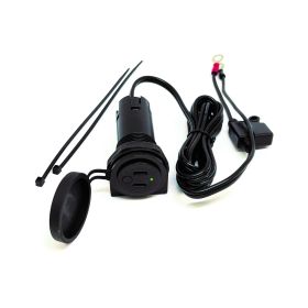 Prise USB BAAS avec interrupteur marche/arrêt 5V 2,1A IPX3 noir