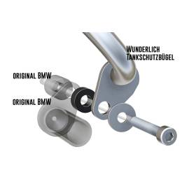 Kit d'adaptateurs pour barres protection réservoir BMW R1300GS - Wundelrlich ULTIMATE