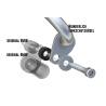 Kit d'adaptateurs pour barres protection réservoir BMW R1300GS - Wundelrlich ULTIMATE