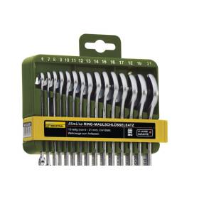 Kit de clés plates et à fourches SlimLine 15 pièces - PROXXON
