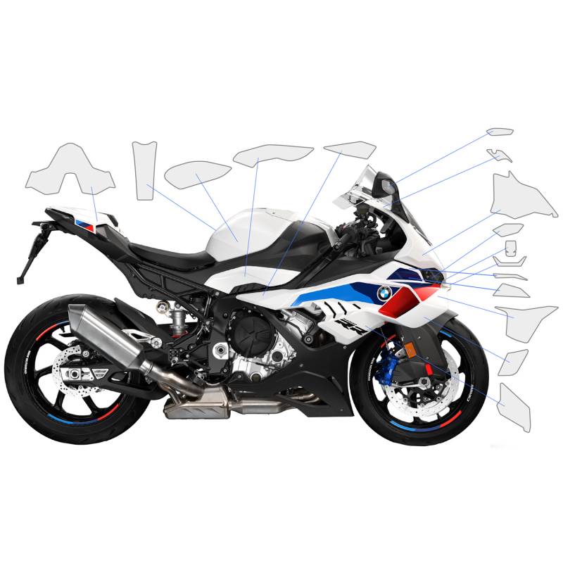Kit complet protection de peinture PremiumShield BMW S1000RR - Wunderlich Kit complet protection de peinture PremiumShield BMW S1000RR - Wunderlich