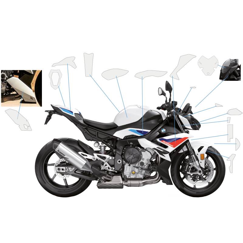 Kit complet protection de peinture PremiumShield BMW S1000R - Wunderlich Kit complet protection de peinture PremiumShield BMW S1000R - Wunderlich