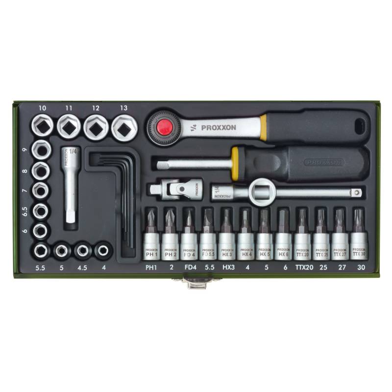 Assortiment de clé à douille 1/4 " 36 pièces - PROXXON