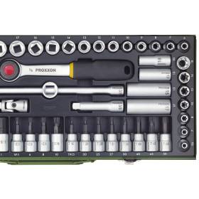 Kit compact avec des cliquets 3/8’’, 65 pièces - PROXXON