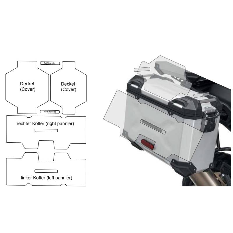 Kit films protecteurs pour valises PremiumShield H-D Pan America - Wunderlich Kit films protecteurs pour valises PremiumShield H-D Pan America - Wunderlich