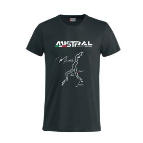 T-Shirt Lac de Come Noir - Mistral