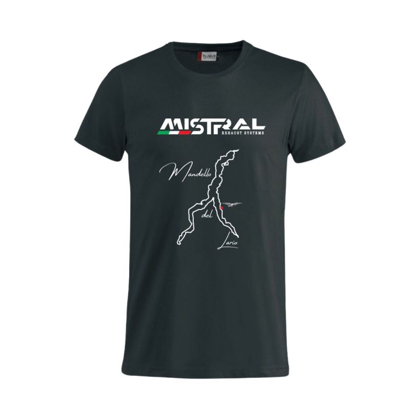 T-Shirt Lac de Come Noir - Mistral